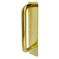 Frelan Hardware 305mm x 75mm Modern Pub Style Pull Handle Polished Brass