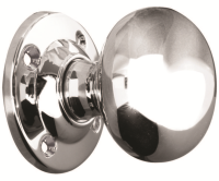 Frelan Hardware 52mm Unsprung Mushroom Door Knob on Rose Polished Chrome