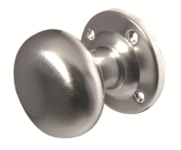 Frelan Hardware 52mm Unsprung Mushroom Door Knob on Rose Satin Chrome