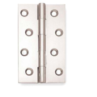 Frelan Hardware 75mm x 40mm Solid Drawn Brass Butt Hinge Polished Chrome