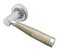 Frelan Hardware Alexander Door Handle on Rose Dual Chrome/Nickel