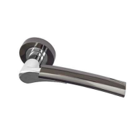 Frelan Hardware Arkus Door Handle on Rose Dual Chrome/Black Nickel