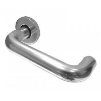 Frelan Hardware Bar Door Handle on Rose Aluminium