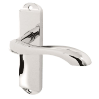 Frelan Hardware Broadway Door Handle on Latch Plate Polished Chrome