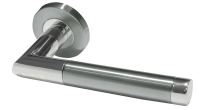 Frelan Hardware Cambrio Mitred Door Handle on Rose Dual PSS/SSS