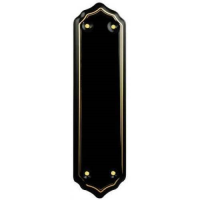 Frelan Hardware Classic Goldline Black Porcelain Fingerplate