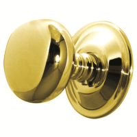 Frelan Hardware Concealed Fix Mushroom Door Knob on Rose Polished Brass