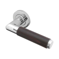 Frelan Hardware Cuba Door Handle on Rose Polished Chrome