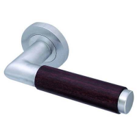 Frelan Hardware Cuba Door Handle on Rose Satin Chrome