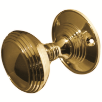 Frelan Hardware Egg Cup Door Knob on Rose Polished Brass