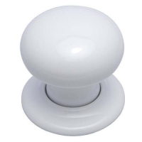 Frelan Hardware JC10 White Porcelain Door Knob on Rose