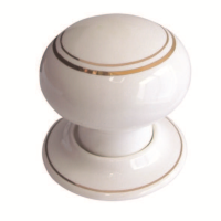 Frelan Hardware JC20 Goldline Door Knob on Rose White