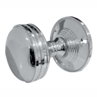 Frelan Hardware JV182M Door Knob on Rose Polished Chrome