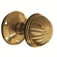 Frelan Hardware JV183M Door Knob on Rose Polished Brass