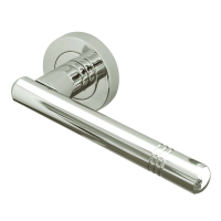 Frelan Hardware Kudos Door Handle on Rose Polished Chrome