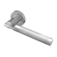 Frelan Hardware Lydia Door Handle on Rose Dual Chrome