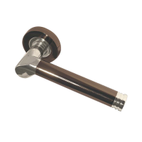 Frelan Hardware Octavia Door Handle on Rose Dual Chrome/Black Nickel