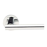 Frelan Hardware Petra Door Handle on Rose Polished Chrome