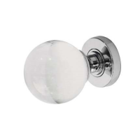 Frelan Hardware Plain Ball Glass Door Knob on Rose Polished Chrome