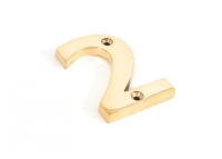 From the Anvil '2' Numeral Polished Brass