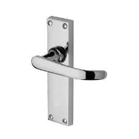 M.Marcus Project Hardware Avon Door Handle on Latch Plate Polished Chrome