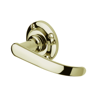 M.Marcus Project Hardware Avon Door Handle on Rose Polished Brass