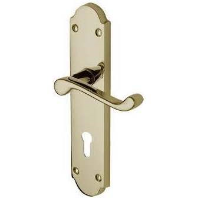 M.Marcus Project Hardware Kensington Door Handle on Lock Plate Polished Brass