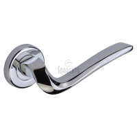 Sorrento Capri Door Handle on Rose Polished Chrome
