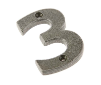 Valley Forge '3' Numeral Pewter