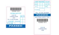 Large Electrical Safety Testing Labels