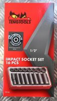 Impact Socket Set 16 Pcs 1/2"