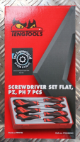 Screwdriver Set Flat, PZ, PH, 7 Pcs