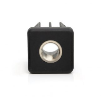 Threaded Bush Square Tube Insert with Nickel Plated Brass Insert