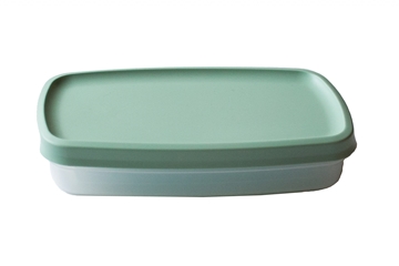 Single Compartment Dish with Mint Green Lid