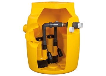 Dual V6 Sump Pump Station For Basement and Cellar Drainage