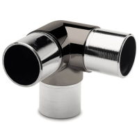 3 Way Elbow Tube Connector - 90 Degree - Anthracite Finish