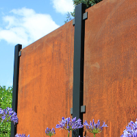 Blank Garden Screen - 3 Panel Kit - Corten Steel