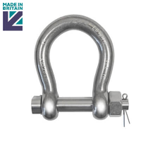 Bow Shackle with E Type Safety Pin - Stainless Steel