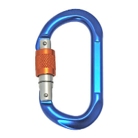 Carabiner - Locking Screwgate - Oval Shape - Blue