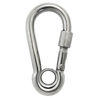 Carabiner Screw Gate with Eye - Stainless Steel