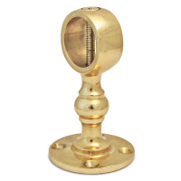 Decorative Rope Handrail Bracket - Polished Brass