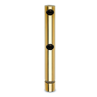 Double End Post - Glass Mount - Brass - 10mm Bar Rail