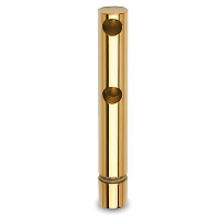 Double End Post - Glass Mount - Brass - 6mm Bar Rail