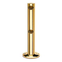 Double End Post Bracket - Brass - 10mm Bar Rail