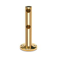 Double End Post Bracket - Brass - 6mm Bar Rail