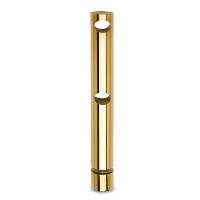 Double Mid Post - Glass Mount - Brass - 10mm Bar Rail