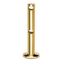 Double Mid Post Bracket - Brass - 10mm Bar Rail