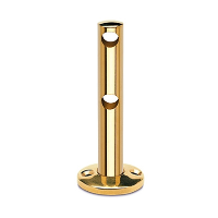 Double Mid Post Bracket - Brass - 6mm Bar Rail