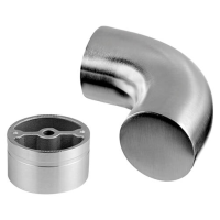 End Scroll in Stainless Steel for Hardwood Handrail
