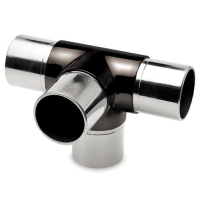 Flush Tee Tube Connector with One Outlet - Anthracite Finish